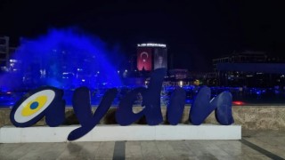 Aydın kent meydanında mavi ışıkla diyabete dikkat çekildi