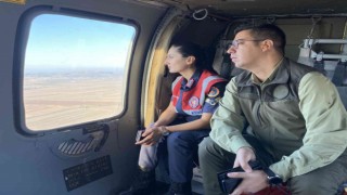 Aydında helikopter destekli kaçak avcılık denetimi gerçekleştirildi