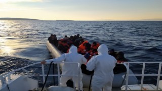 Ayvalık açıklarında 41 düzensiz göçmen yakalandı