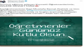 Bakan Soyludan Öğretmenler Günü mesajı