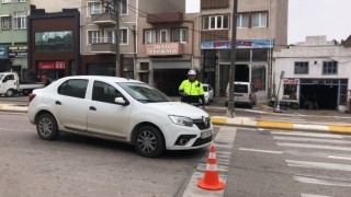 Bandırmada trafikte önce yaya denetimleri sürüyor
