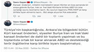 Başkan Sayan: “ABDnin bize oynadığı oyunu bozmamız lazım”