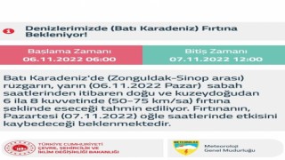 Batı Karadenizde fırtına bekleniyor
