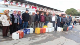 Belediyeden çiftçiye mazot ve direk desteği