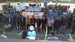 Beyşehirde diyabet farkındalığı için yürüyüş düzenlendi