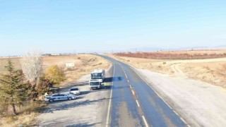 Beyşehirde sürücüler dron ile denetlendi