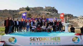 Bisikletçiler Tlos Antik kentinde yarıştı