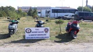Çalınan motosikletler bulundu