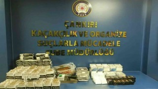 Çankırıda binlerce makaron ele geçirildi