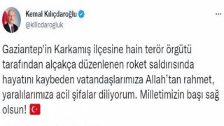 CHP lideri Kılıçdaroğlundan Gaziantepdeki terör saldırısına ilişkin başsağlığı mesajı