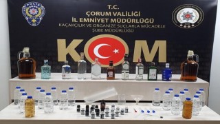 Çorum polisinden kaçak içki operasyonu