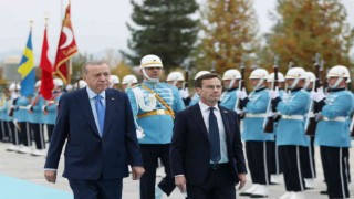 Cumhurbaşkanı Erdoğan, İsveç Başbakanı Ulf Kristerssonu resmi törenle karşıladı
