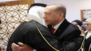 Cumhurbaşkanı Erdoğan, Katar Emiri Al Sani tarafından verilen resepsiyona katıldı