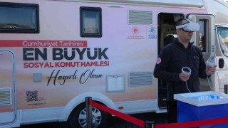 Cumhuriyet tarihinin en büyük sosyal konut hamlesi projesi vatandaşlara mobil araçla tanıtıldı