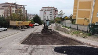Deforme olan yollara 137 ton beton asfalt kullanıldı