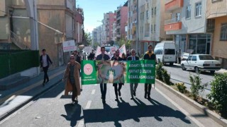 Diclede sağlıkçılardan sağlıklı yaşam yürüyüşü
