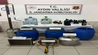 Didimde 350 litre kaçak içki ele geçirildi