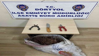 Düğün salonundan kablo çalan 2 zanlı tutuklandı