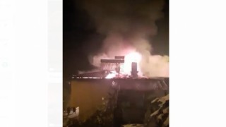 Durankaya beldesinde korkutan yangın