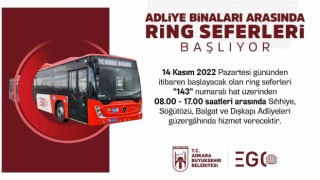 EGOdan adliye binalarına kolay ulaşım için ring seferleri