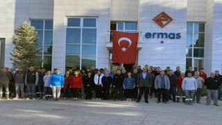 ERMAŞ Mermerde 10 Kasım Atatürke Saygı duruşu