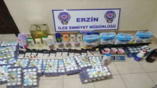 Erzinde markete giren 4 hırsızlık şüphelisi yakalandı