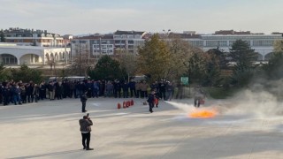 Eskişehir Emniyeti Tahliye ve Yangın Söndürme Tatbikatı yaptı