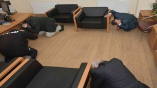 Eskişehirdeki KYK yurtlarında deprem tatbikatı yapıldı