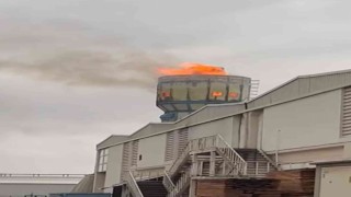 Fabrikanın talaş silosunda yangın