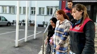 Güneş gözlüklü ve maskeli kadın hırsızlar polisten kaçamadı