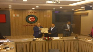 Hak-İş Başkanı Arslan, CGTL Başkanı El-Asmarı ağırladı