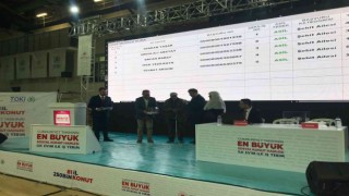 Iğdırda sosyal konutta kura heyecanı yaşandı