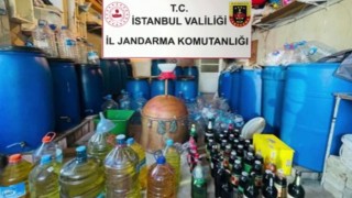 İstanbulda jandarmadan sahte alkol operasyonu