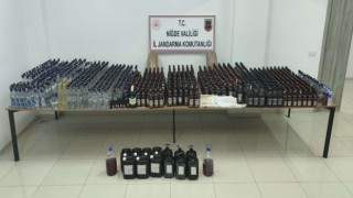 Jandarma operasyonunda 620 litre sahte alkol ele geçirildi