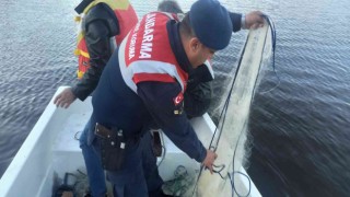 Kaçak ağlar jandarma tarafından imha edildi