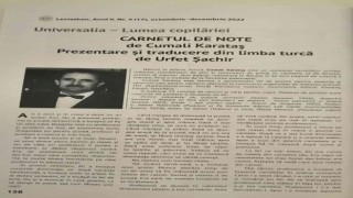 Karataşın şiirlerinden sonra öyküsü de Rumenceye çevrildi