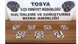 Kastamonuda 98 adet sentetik ecza hap ele geçirildi