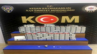 Keşanda 22 bin 600 adet doldurulmuş makaron ele geçirildi