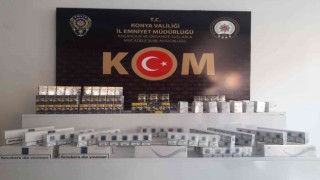 Konyada kaçak sigara operasyonu