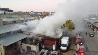 Konyada sanayi sitesinde korkutan yangın