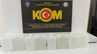 Mersinde 40 litre etil alkol ele geçirildi