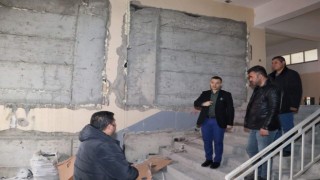 Mesleki ve Teknik Anadolu Lisesindeki tadilat çalışması sürüyor