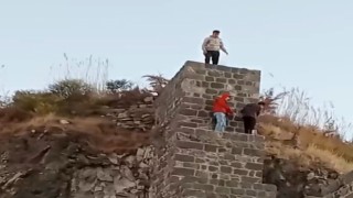 Metrelerce yüksekte çocukların tehlikeli oyunu korkuttu