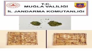 Muğlada 560 gram ağırlığında altın tablet ele geçirildi