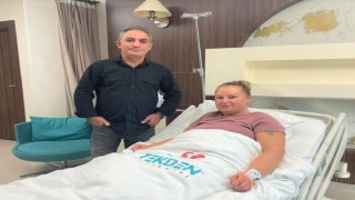 Obezite ameliyatı olmak için Almanyadan Denizli Tekdene geldi