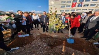 Öğrenciler adına fidan dikildi