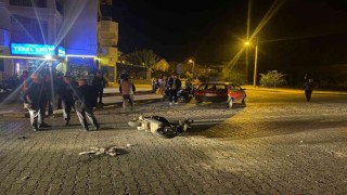 Otomobil ile çarpışan motosikletin sürücüsü yaralandı