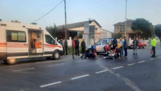 Otomobil ile elektrikli bisiklet çarpıştı: 1 yaralı