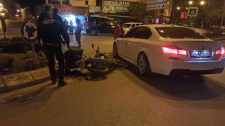 Otomobil ile motosiklet çarpıştı: 1 yaralı