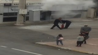 Patlayan trafo paniğe neden oldu